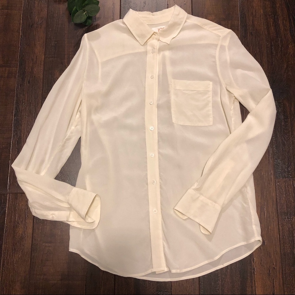 Joe Fresh Sheer Long Sleeve Blouse | small - Picture 1 of 4
